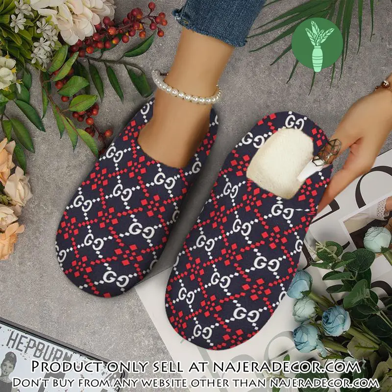 Gucci fleece slippers luxury inhouse slippers ihs1003 njr3411345